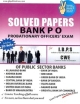 Solved papers bank P.O. (I.B.P.S CWE) recruitment examination