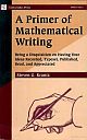  A Primer Of Mathematical Writing