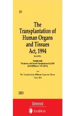 Transplantation of Human Organs and Tissues Act, 1994 along with Rules, 1995 (Bare Act)