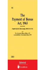 Payment of Bonus Act, 1965 along with Rules, 1975 (Bare Act)