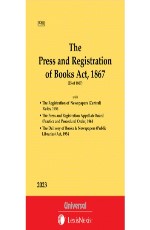 Press &amp; Registration of Books Act, 1867 along with Rules &amp; Order (Bare Act)