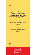 Prevention of Food Adulteration Act, 1954 along with Rules, 1955 (Bare Act)