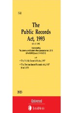 Public Records Act, 1993 along with Rules, 1997 (Bare Act)