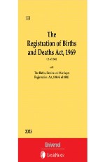Registration of Births and Deaths Act, 1969 and The Births, Deaths and Marriages Registration Act, 1886 (Bare Act)
