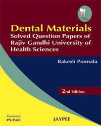 Dental Materials Solved Question Paper (RGUHS)