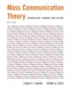 Mass Communication Theory:Foundations,Fermentand Future  4th Edition