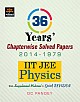 36 Years Chapterwise Solved Papers (2014-1979) IIT JEE Physics