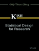Statistical Design For Research (Pb 2014)