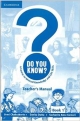 Do You Know? A Course in General Knowledge and Life Skills, Teachers Manual 1