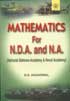 Mathematics for N.D.A. Entrance Exam.